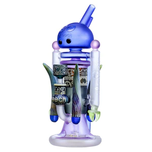 Cheech - 12" Blue Bubble Bot Beaker Bong - Cheech