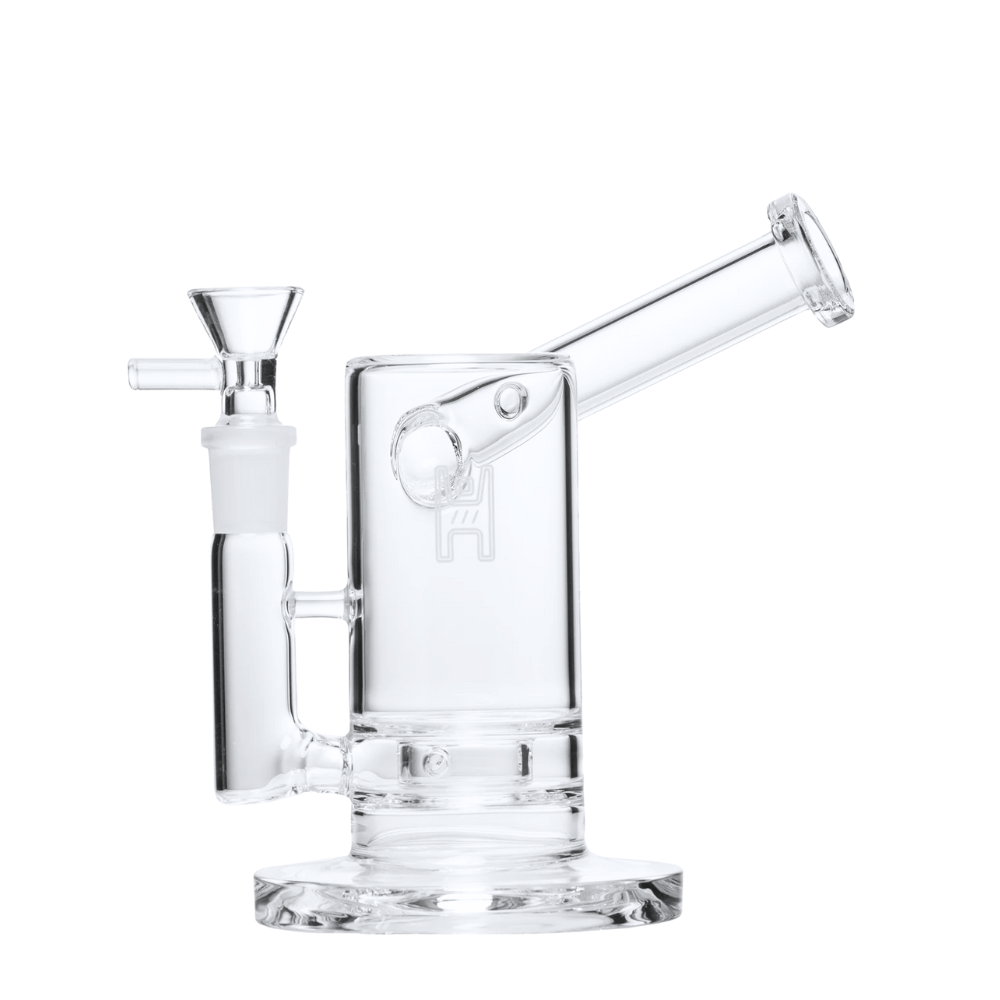 6" 14mm Clear Sidecar Bubbler - Human Grade