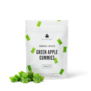 Buudabomb - Green Apple Gummies - 100mg - Buuda Bomb