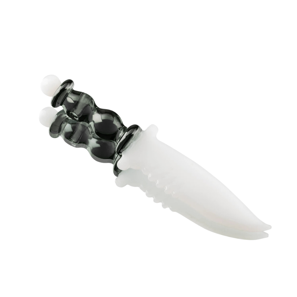 Combat Knife Dab Tool - Black/White - Hemper