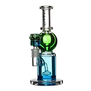 9" Green/Blue with Perc Bong - Cheech