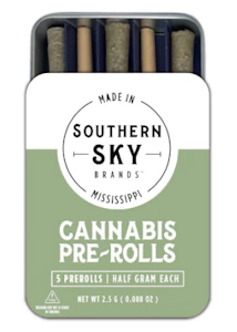 Southern Sky Brands - Tropical Kush 0.5g Pre Roll 5 Pack