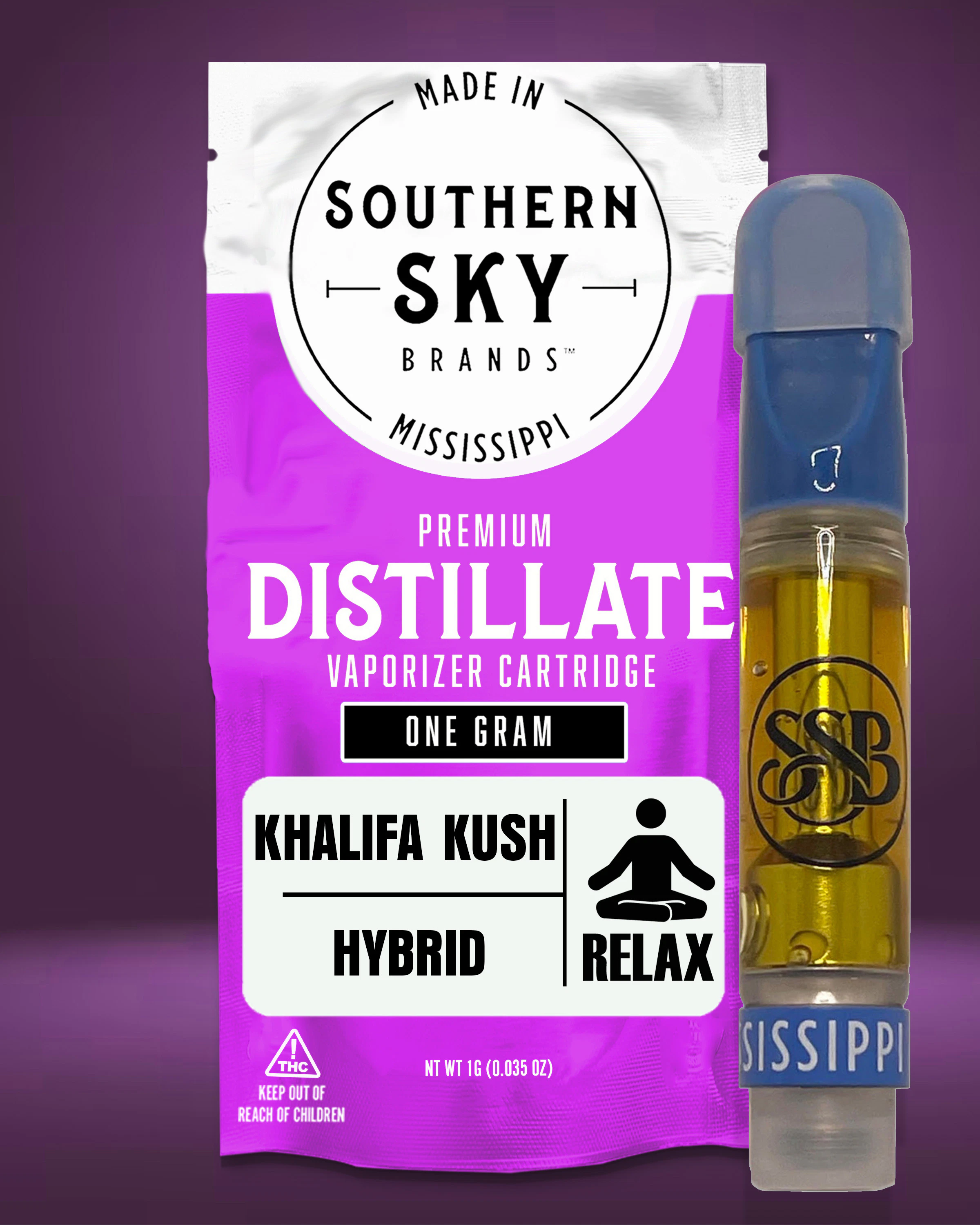 Southern Sky Brands - Khalifa Kush THC Vape - 1g Main Image
