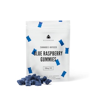 Buudabomb - Blue Raspberry Gummies - 100mg - Buuda Bomb