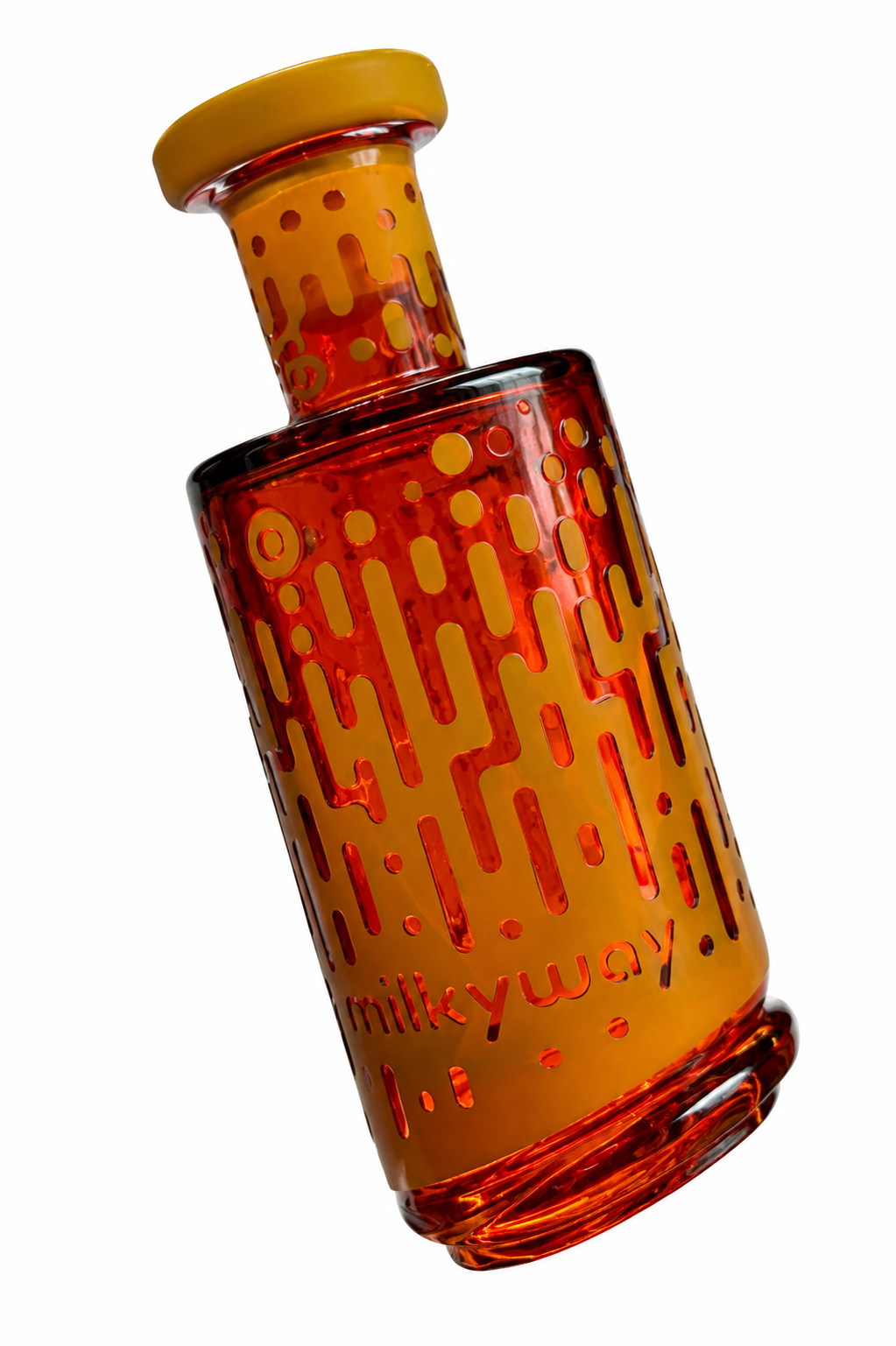 Amber Cascade Wet Puffco Peak Attachment - Milkyway