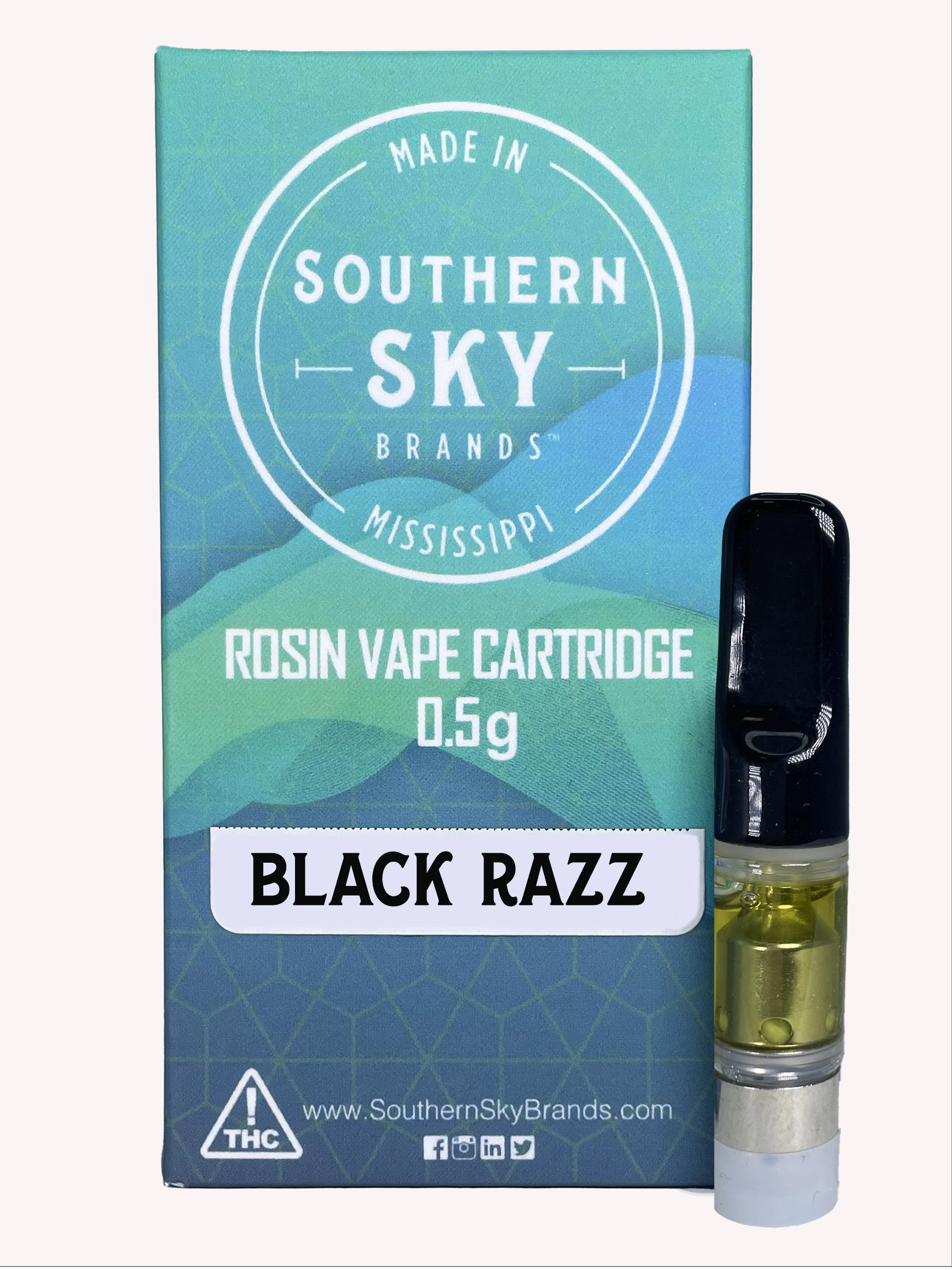 Southern Sky Brands - Black Razz - Live Rosin 0.5g Vape Main Image
