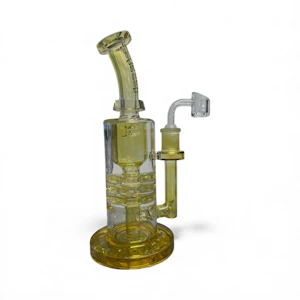 Cheech - 8" Yellow Showerhead Fumed Rig -  Cheech