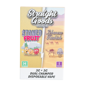 Straight Goods - Stoned Fruit + Red Lebanese Hashish Vape pen - 6g - Straight Goods Dual Chamber
