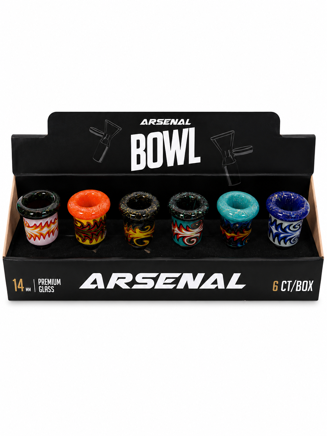 Bowls -  Arsenal 14mm dreamy wave glass bowl