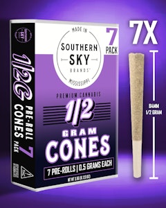 Southern Sky Brands - Rainbow Runtz 0.5g Pre Roll 7 Pack